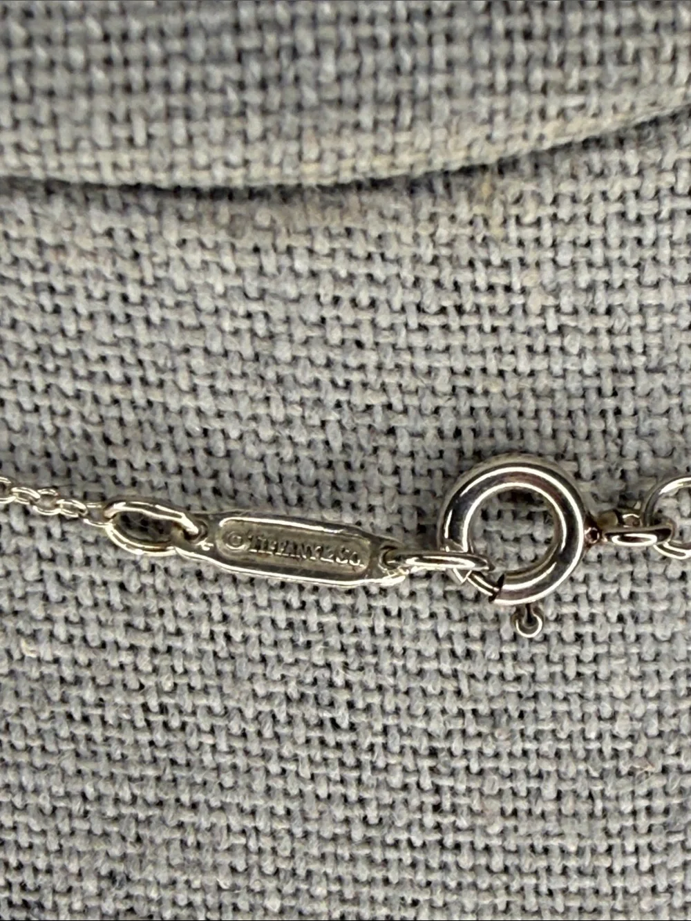 Tiffany & Co. Atlas Roman Numeral Bar Pendant Necklace Sterling Silver 925 16